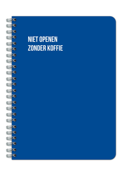 Notitieboek - Niet openen zonder koffie