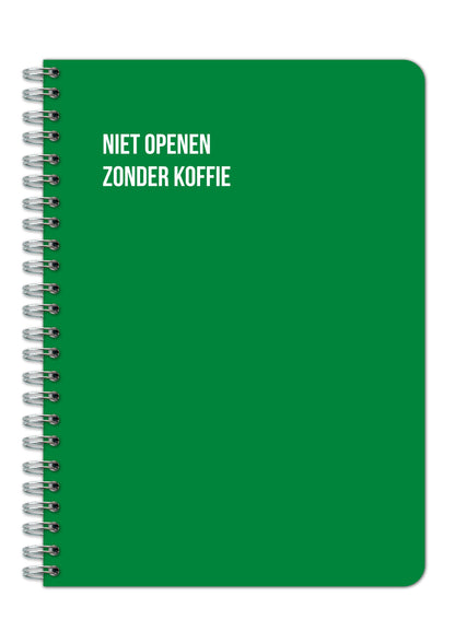 Notitieboek - Niet openen zonder koffie