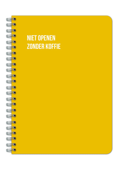 Notitieboek - Niet openen zonder koffie