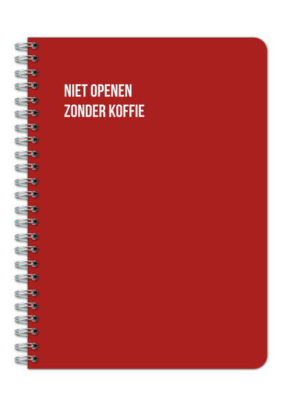 Notitieboek - Niet openen zonder koffie